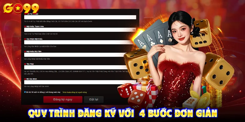 Quy trình đăng ký với 4 bước đơn giản